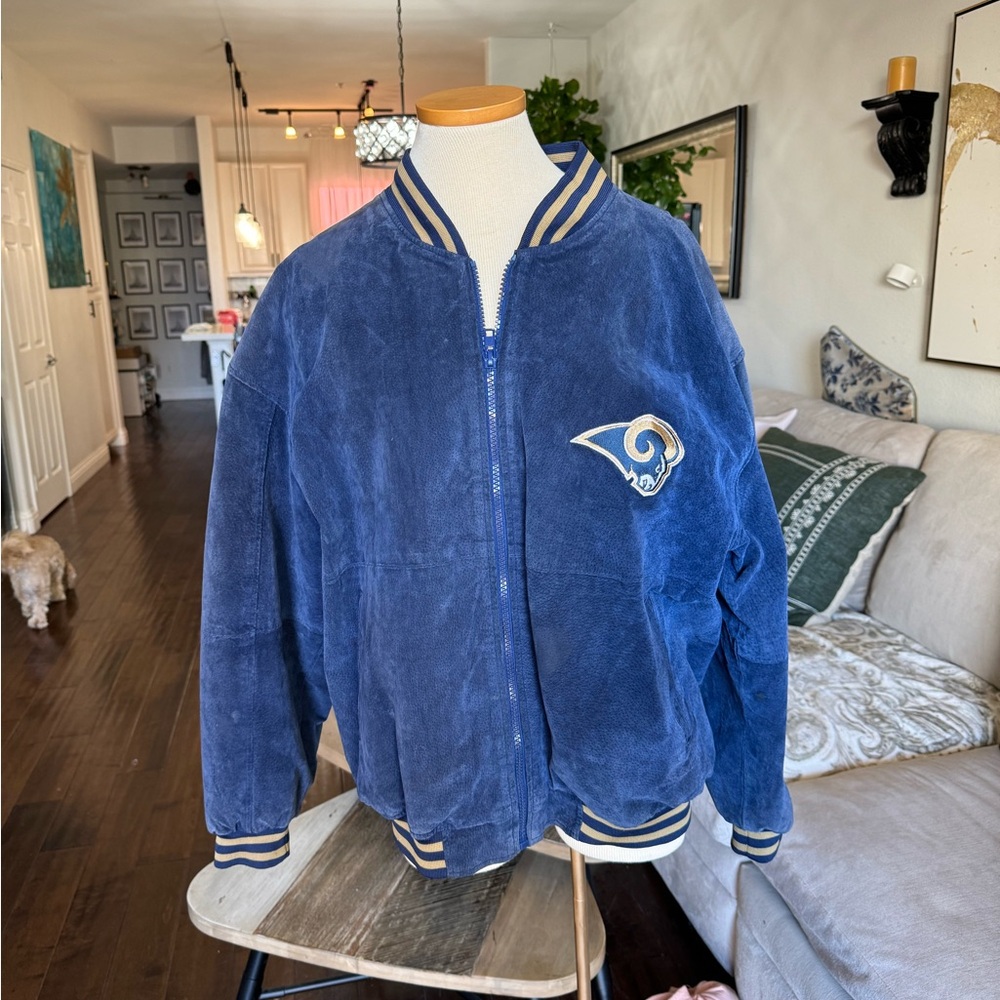 Vintage St. Louis Rams Jacket - Los Angeles Rams Mens XL NFL Zip Varsity Bomber